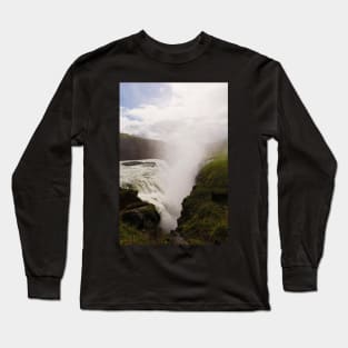 Sunlight Illuminates Gullfoss Waterfall, Iceland Long Sleeve T-Shirt
